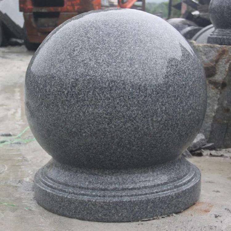 圆球石 石材圆球定制天然石材 挡车球批发